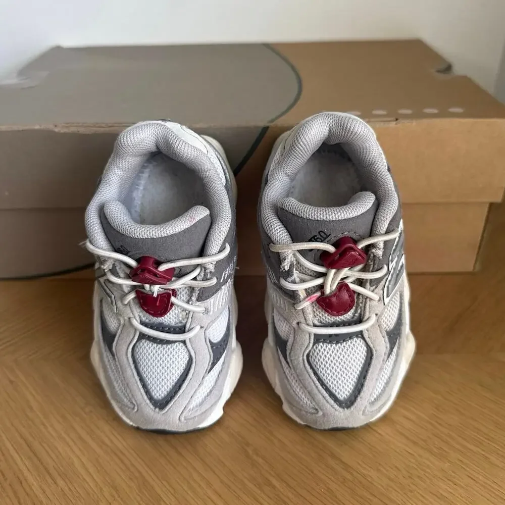 New Balance 9060 Grey/White Toddler Sneakers- SZ 6 C